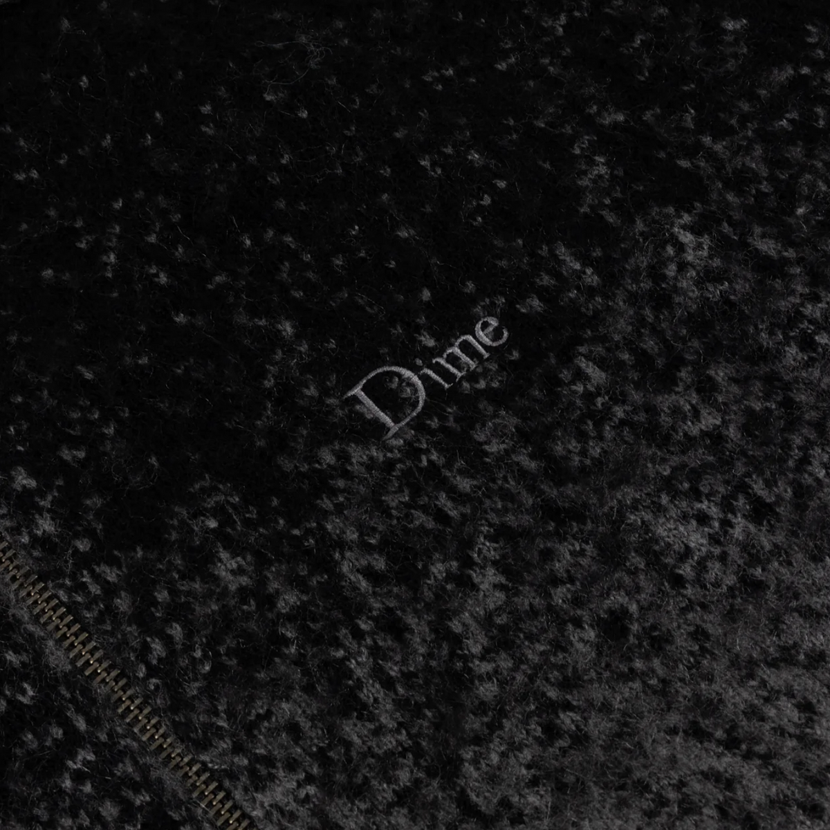 Dime MTL Mohair Double Knit Zip - Black / Charcoal