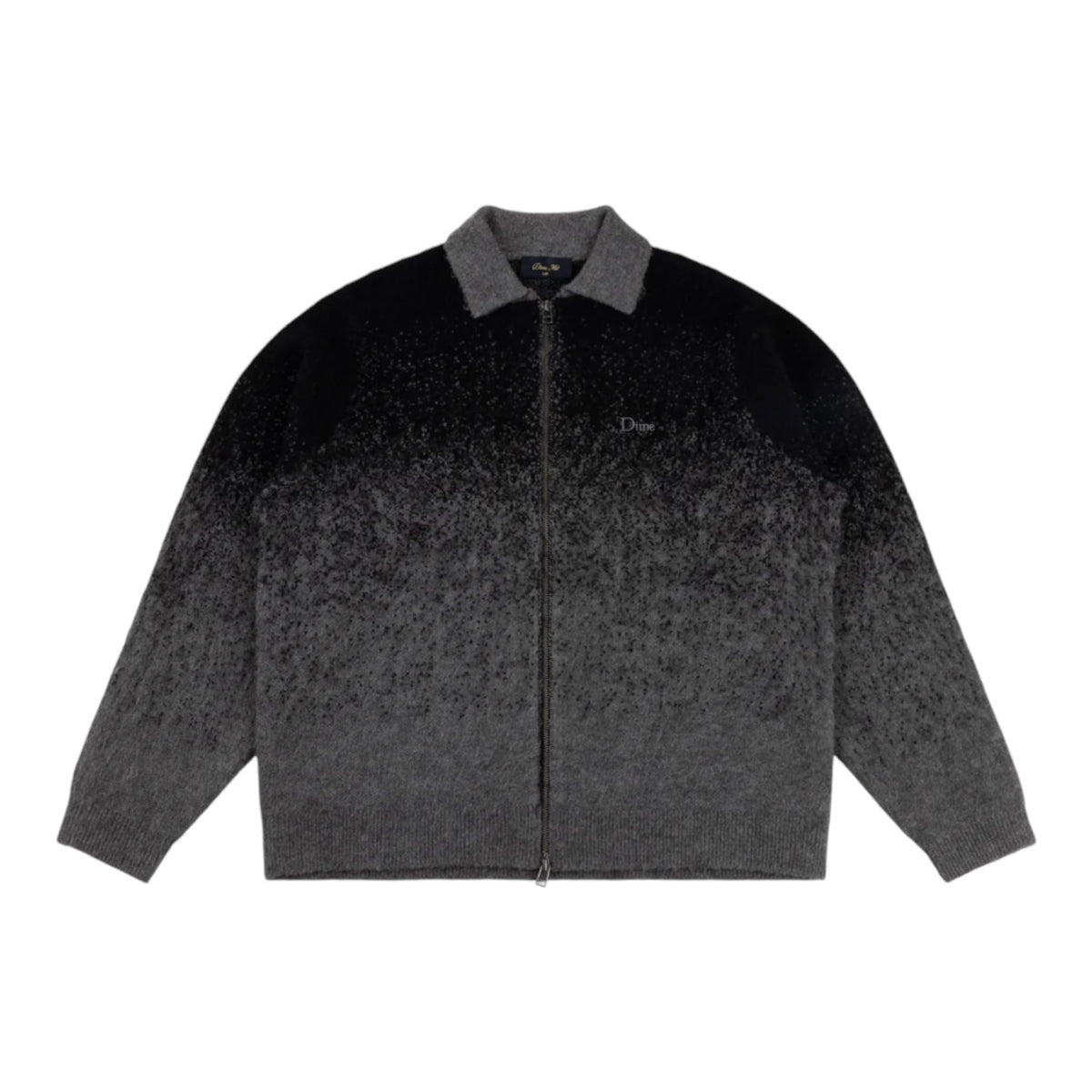 Dime MTL Mohair Double Knit Zip - Black / Charcoal