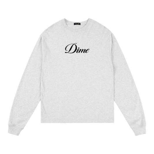 Dime MTL Cursive LS Tee - Ash