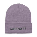 Carhartt WIP Script Beanie - Glassy Purple / Discovery Green