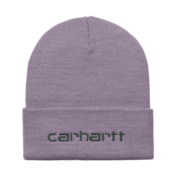 Carhartt WIP Script Beanie - Glassy Purple / Discovery Green