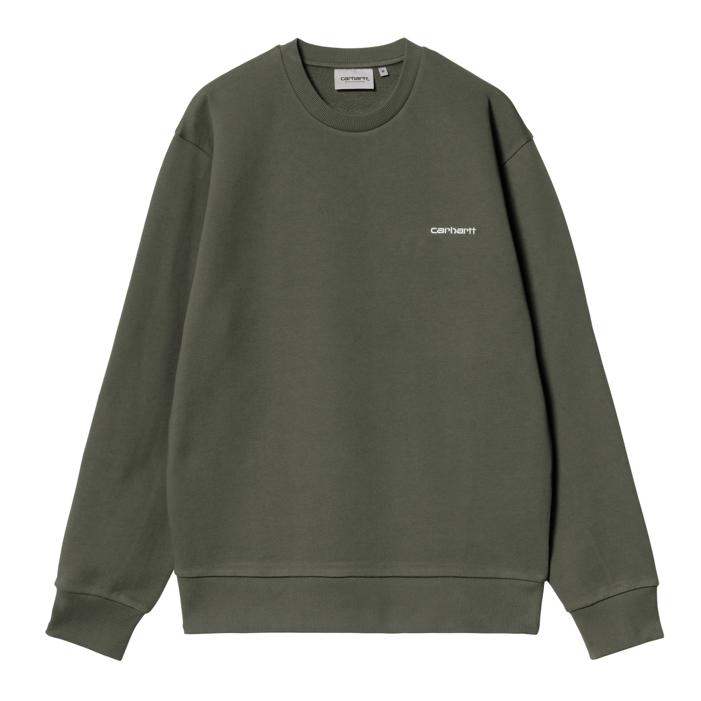 Carhartt WIP Script Embroidery Sweat - Opuntia / White