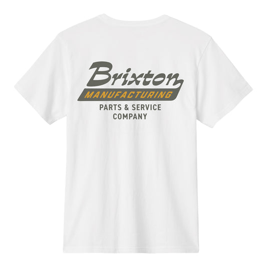 Brixton Township S/S T-Shirt - White / Olive