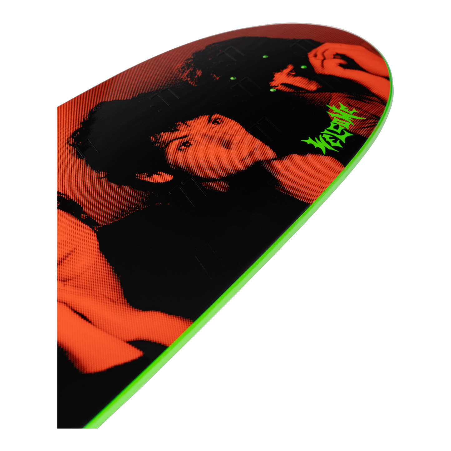 Welcome x Talking Heads 10.1 Psycho Skateboard Deck Green