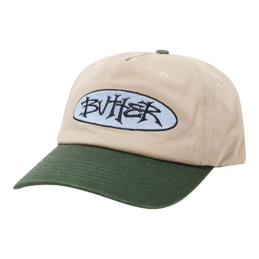 Butter Goods - Tide 6 Panel Cap - Washed Tan / Seaweed