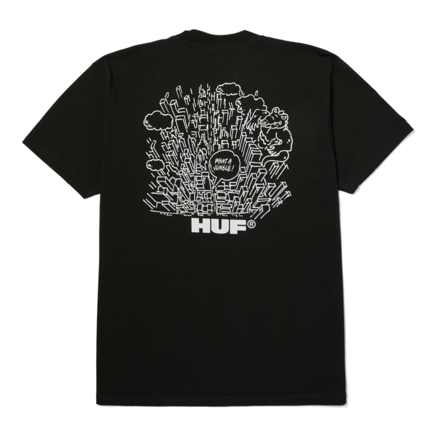 HUF - WHAT A JUNGLE T-SHIRT - BLACK