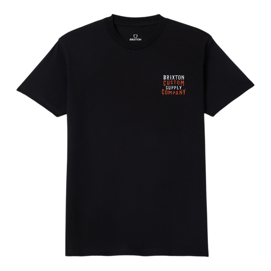 Brixton Wheaton S/S T-Shirt - Black Worn Wash