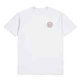 Brixton Crest II S/S T-Shirt - White / Aloha Red / Dark Earth