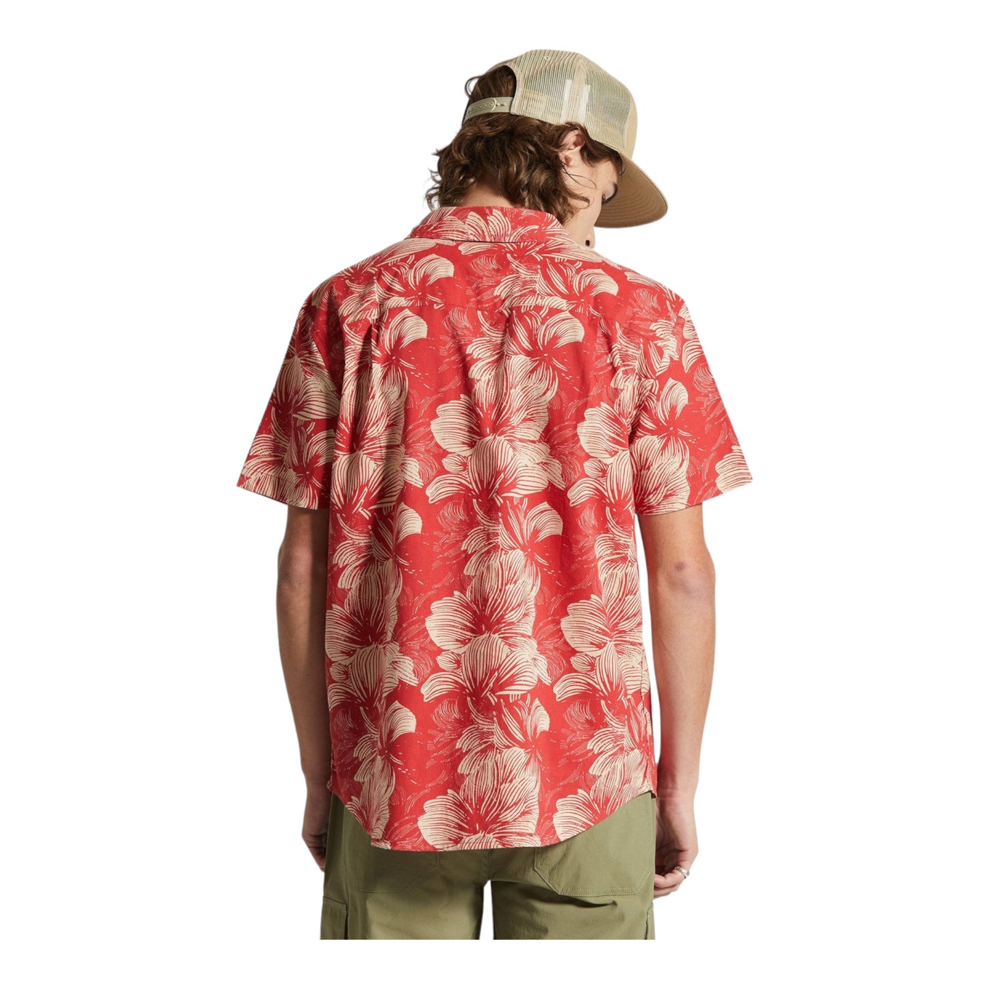 Brixton - Charter Print S/S Shirt - Casa Red / Oatmilk Floral