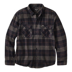 Brixton - Bowery L/S Flannel - Black / Charcoal