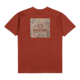 Brixton Alpha Square S/S T-Shirt - Barn Red / Field Floral