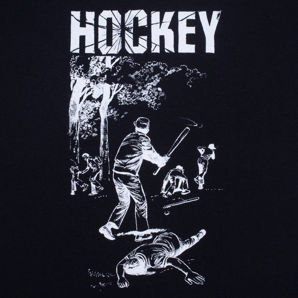 Hockey - Baseball Tee - Black