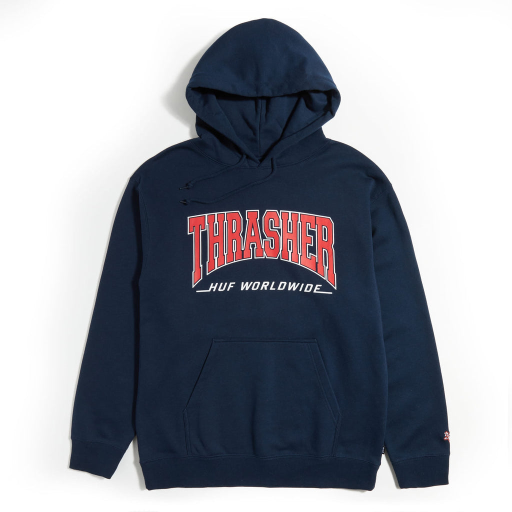 HUF x Thrasher Bayview Hoodie Navy Forw4rd