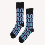 Piilgrim Madcap Blue Socks - Blue/Black