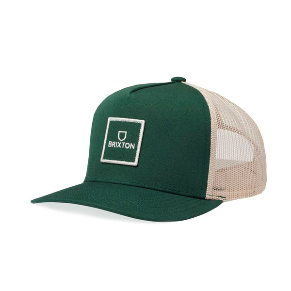 Brixton Alpha Block X C MP Mesh Cap - Dark Forest/Off white