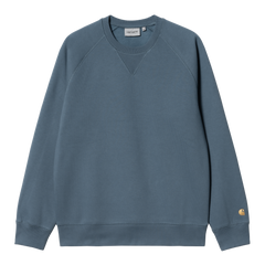 Carhartt WIP Chase Sweat Storm Blue/Gold