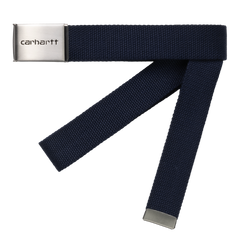 Carhartt WIP Clip Belt Chrome - Dark Navy