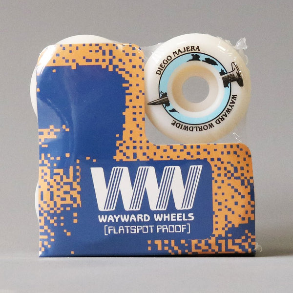 Wayward Funnel Pro Wheel - Diego Najera 52mm (White/Blue)