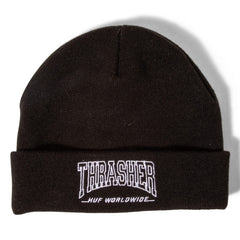 HUF x Thrasher Field Crew Beanie - Black