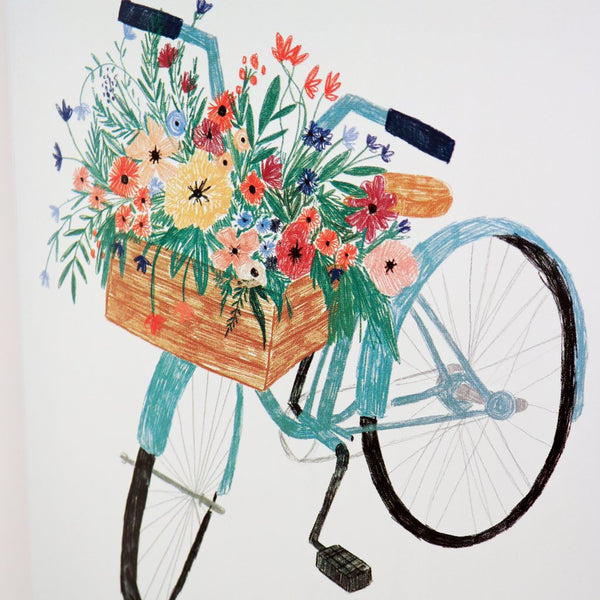 Skate Cafe Flower Basket (Grey) Deck - 8.0"