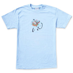Skate Cafe Flower Basket - T-Shirt Powder Blue