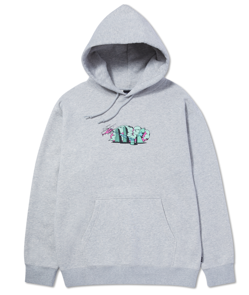 Huf flags top grey hoodie