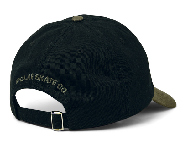 Polar Skate Co - Duo Stroke Logo Cap - Black/Army Green