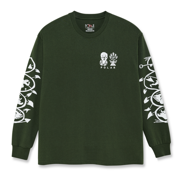 Polar Skate Co - Spiral Longsleeve - Dark Olive