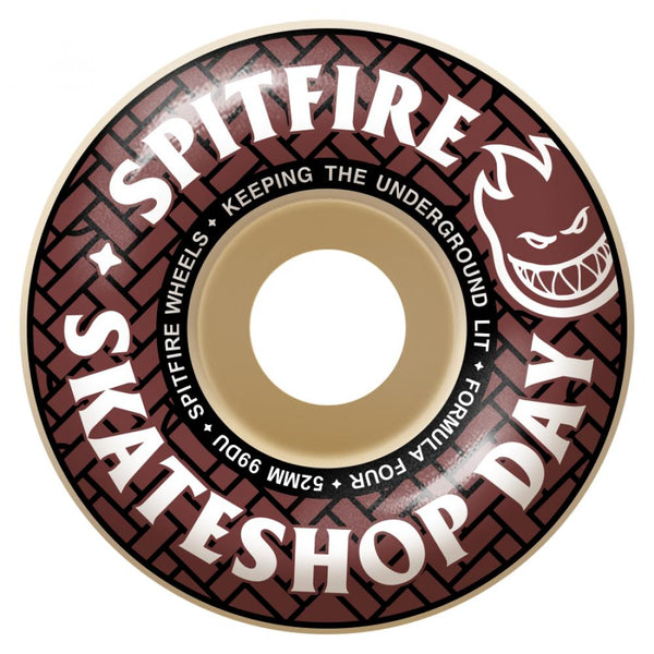 Spitfire Formula Four Wheels Skateshop Day Classic 99a 52mm