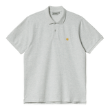 Carhartt WIP S/S Chase Pique Polo - Ash Heather/Gold