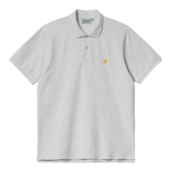 Carhartt WIP S/S Chase Pique Polo - Ash Heather/Gold