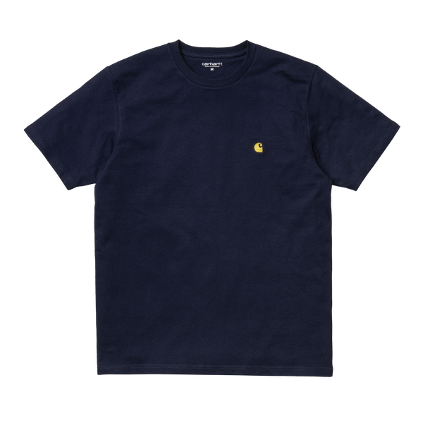 Carhartt WIP S/S Chase T-Shirt - Dark Navy/Gold