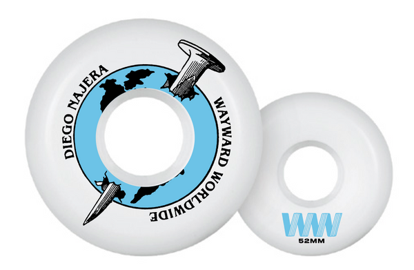 Wayward Funnel Pro Wheel - Diego Najera 52mm (White/Blue)