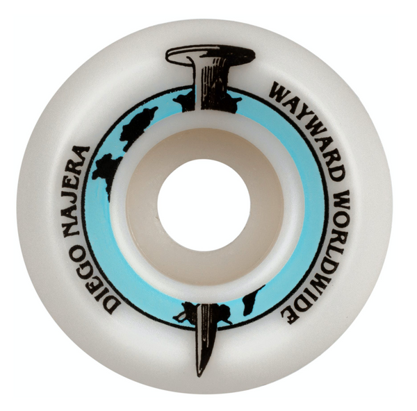 Wayward Funnel Pro Wheel - Diego Najera 52mm (White/Blue)