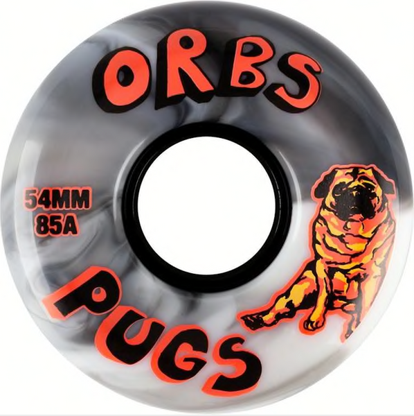 Orbs Pugs - Grey/Black Swirl Wheels - 54mm