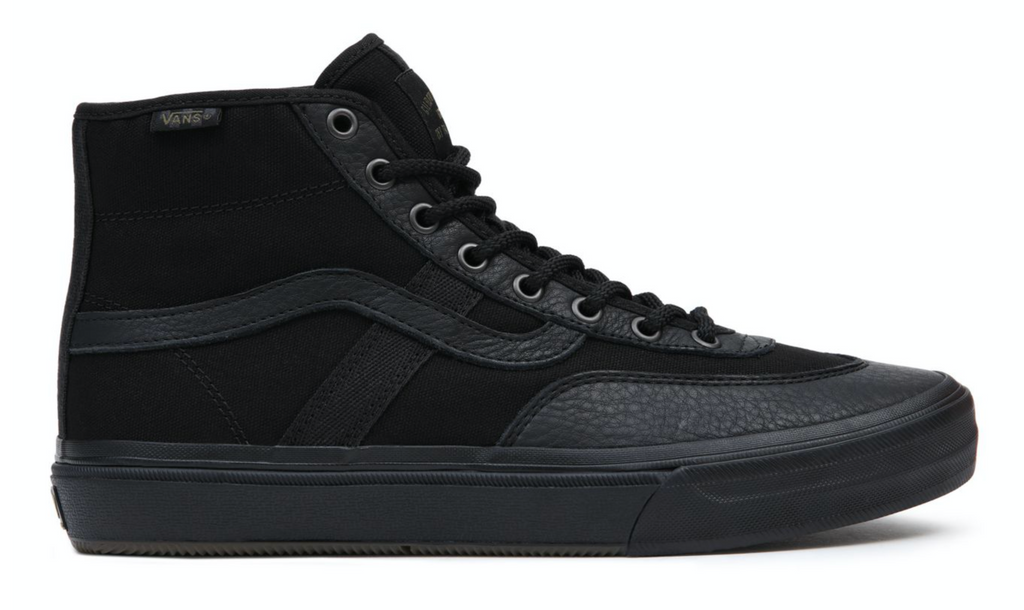 Vans Crockett High Butter Leather Black Black Forw4rd