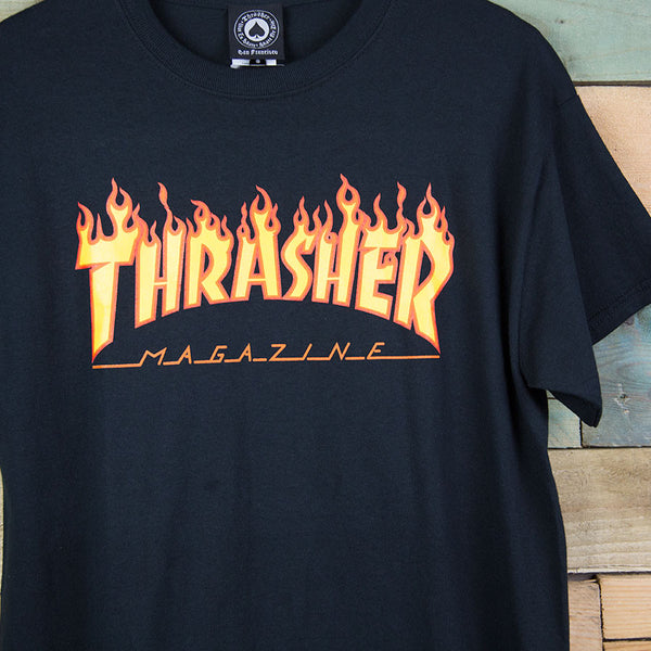 Thrasher Flame Logo Shirt - Black