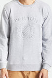 Brixton Lion Crest Crew - Heather grey