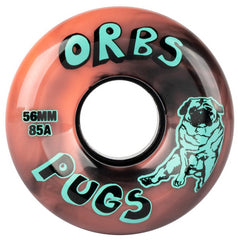 Orbs Pugs - Coral/Black Swirl Conical Wheels - 56mm