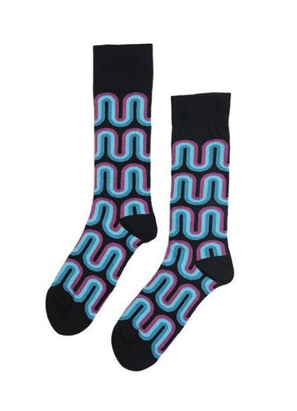 Piilgrim Madcap Blue Socks - Blue/Black