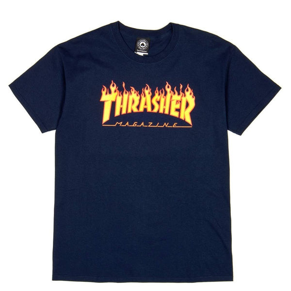 Thrasher Flame Logo Shirt - Navy