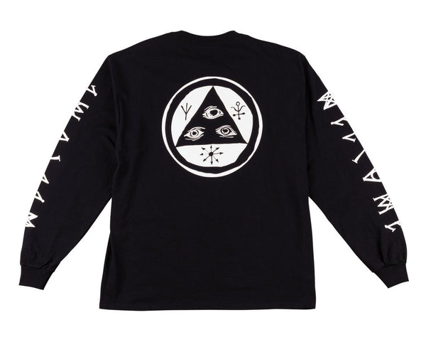 Welcome - Tali-Scrawl Long Sleeve Tee - Black/White